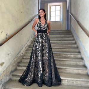 Abito Cerimonia Busca Couture Fano Grigio