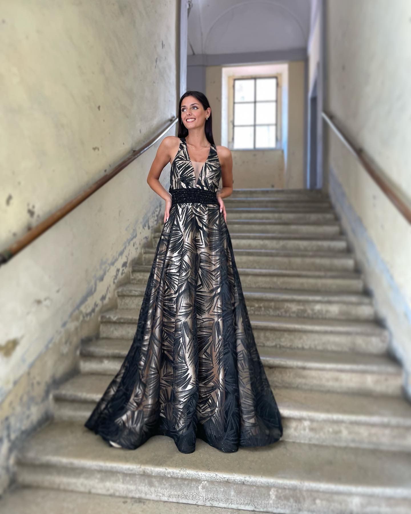 Abito Cerimonia Busca Couture Fano Grigio