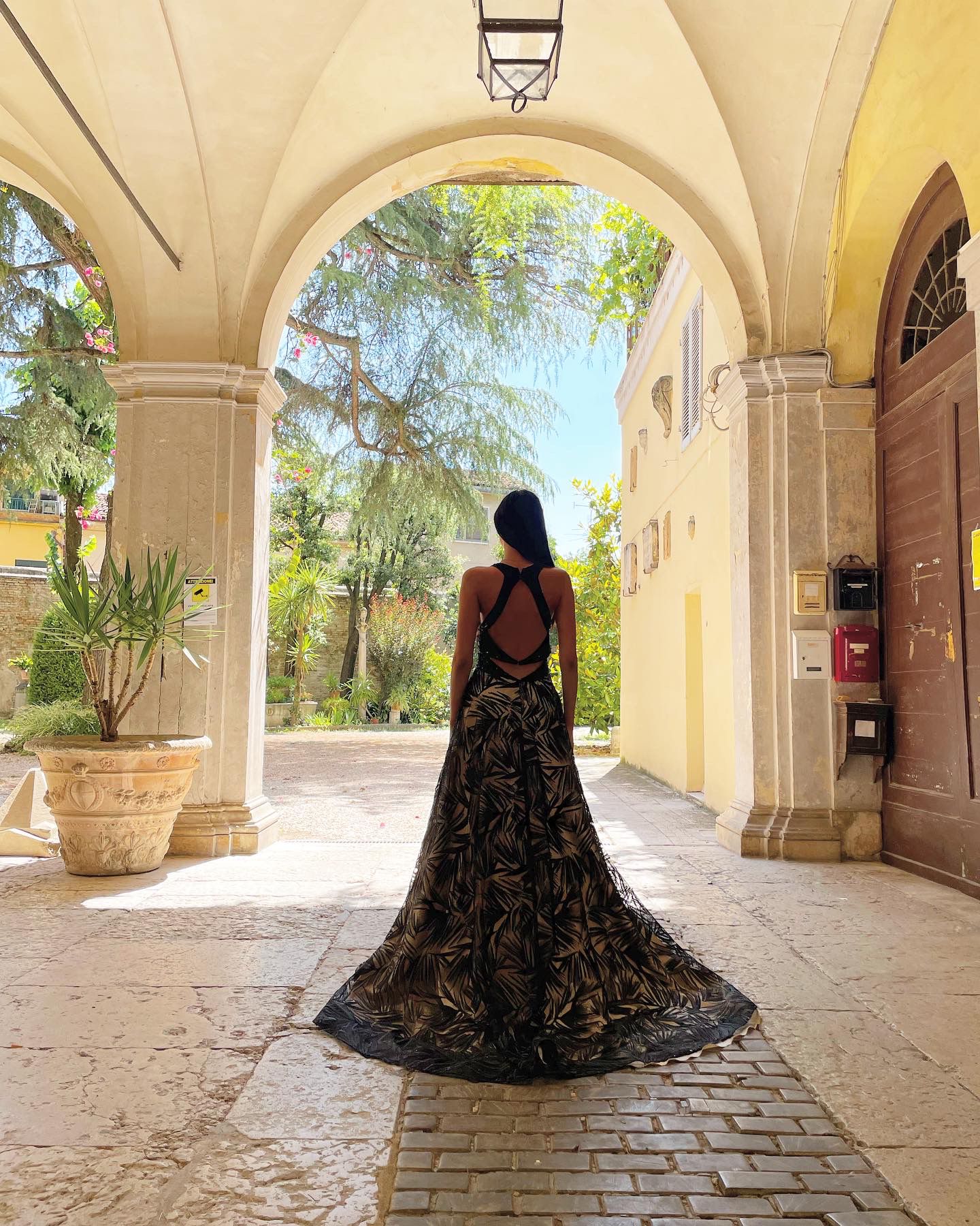 Abito Cerimonia Busca Couture Fano Grigio