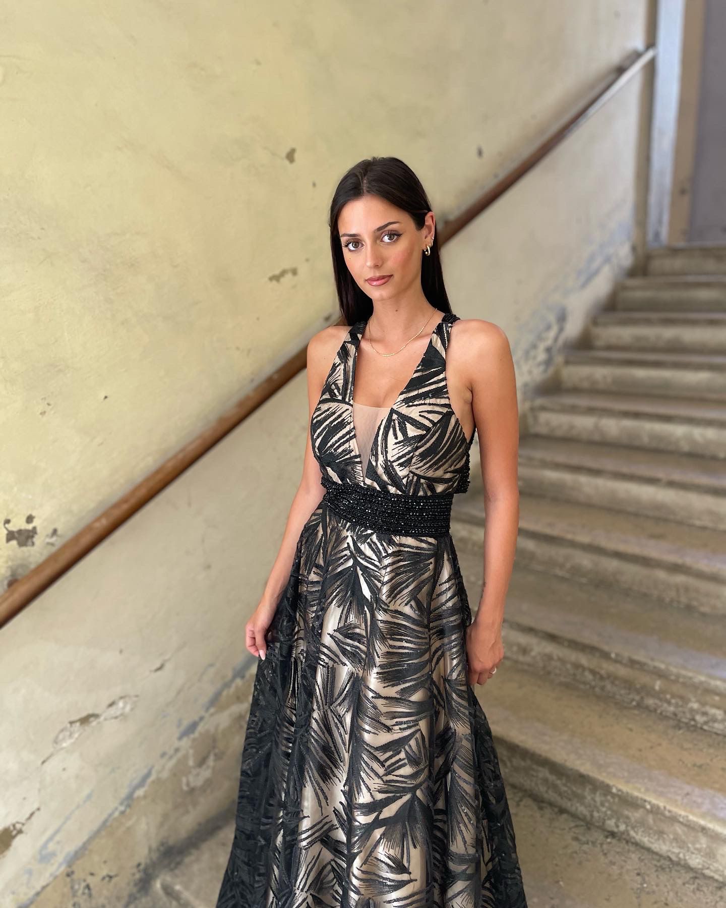 Abito Cerimonia Busca Couture Fano Grigio