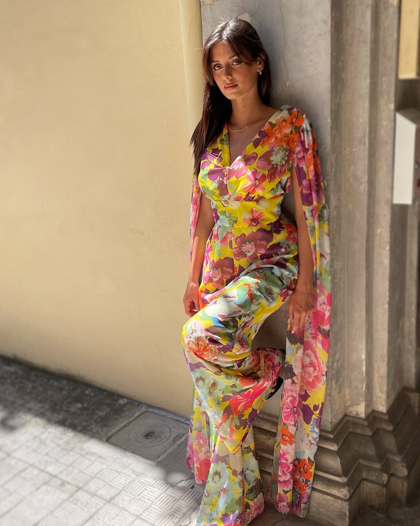 Abito Cerimonia Busca Couture Fano Flowers