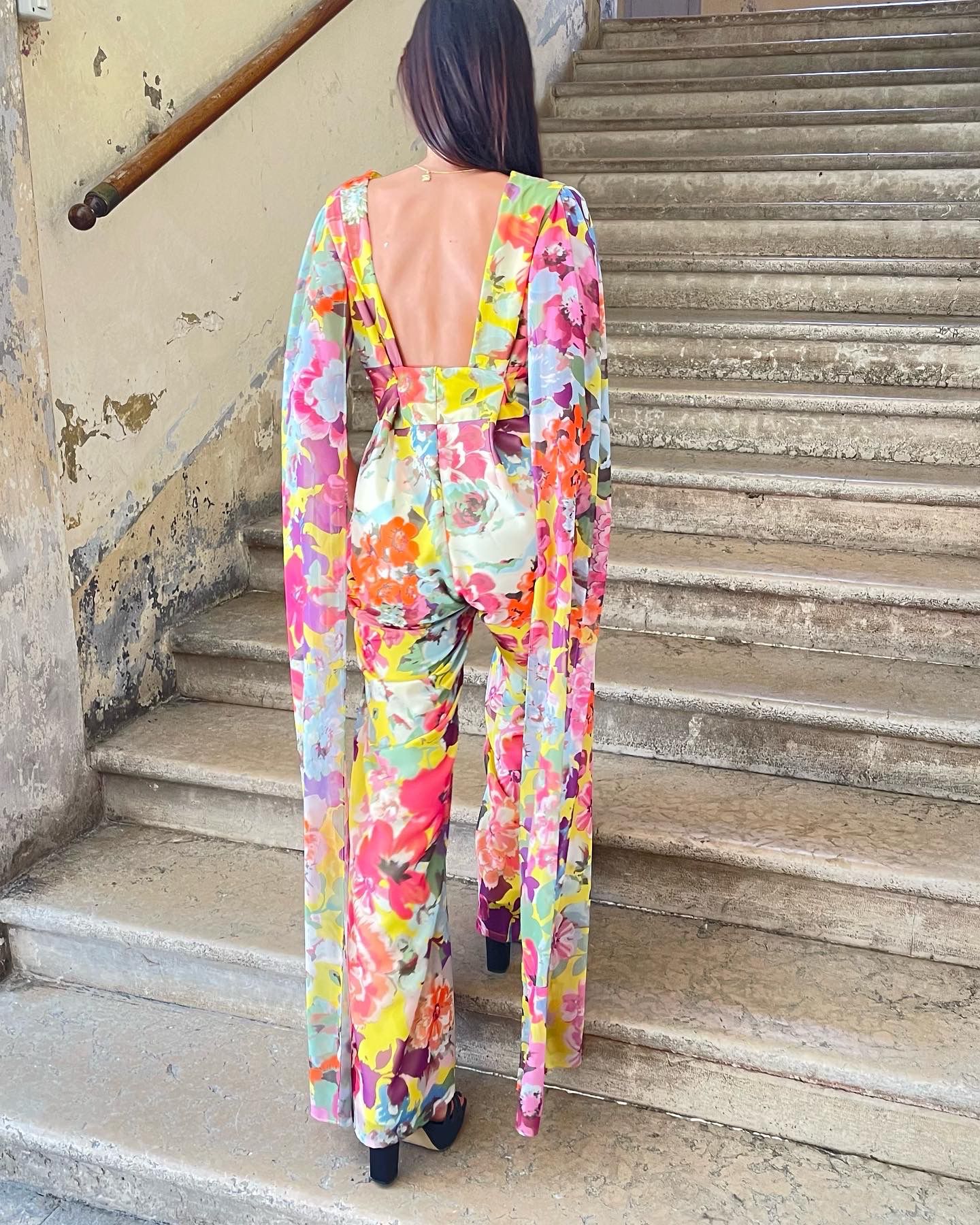 Abito Cerimonia Busca Couture Fano Flowers