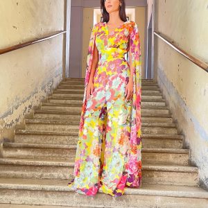 Abito Cerimonia Busca Couture Fano Flowers