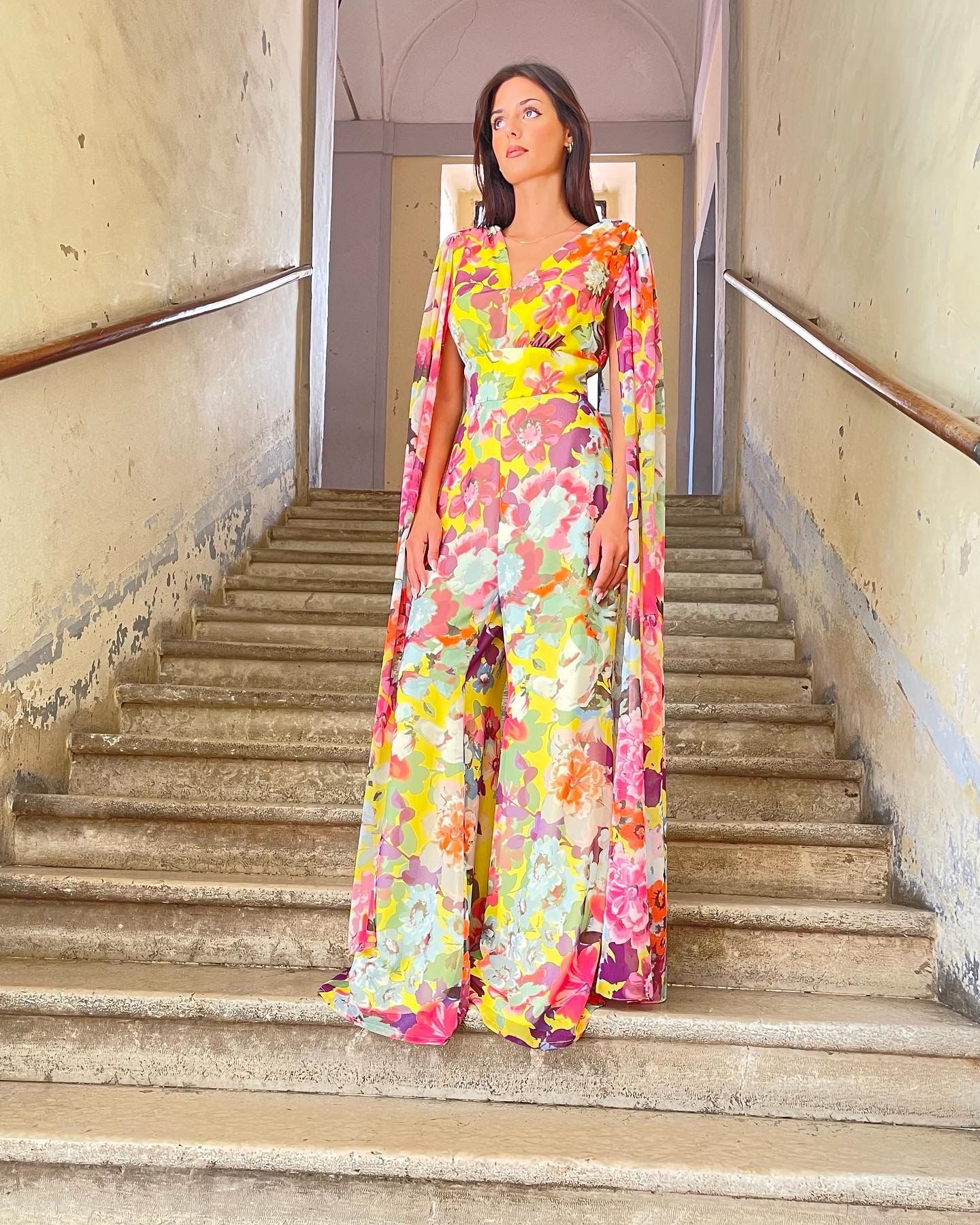 Abito Cerimonia Busca Couture Fano Flowers