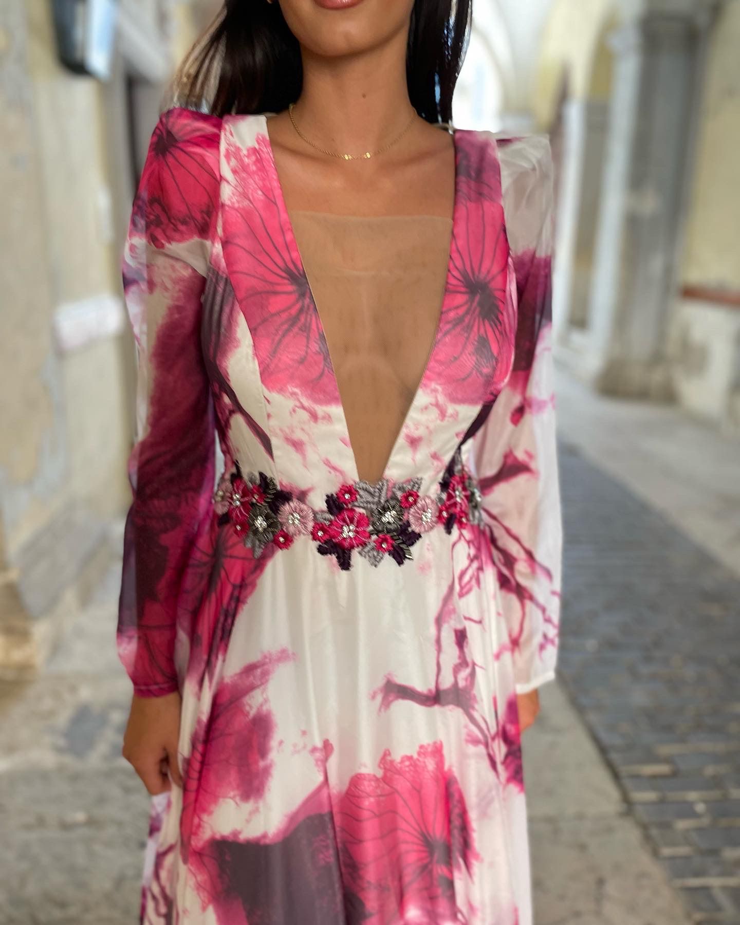 Abito Cerimonia Busca Couture Fano Roses