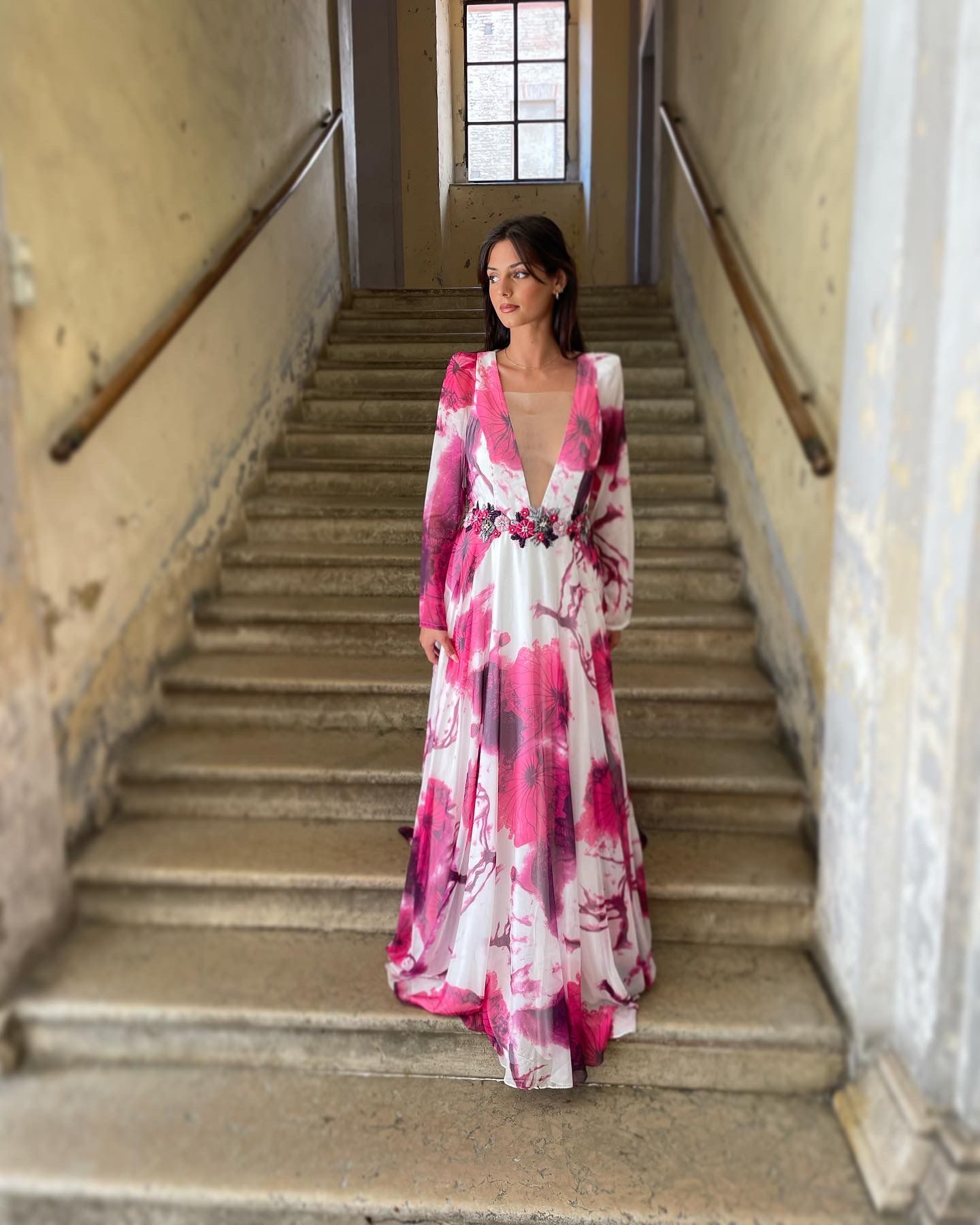 Abito Cerimonia Busca Couture Fano Roses