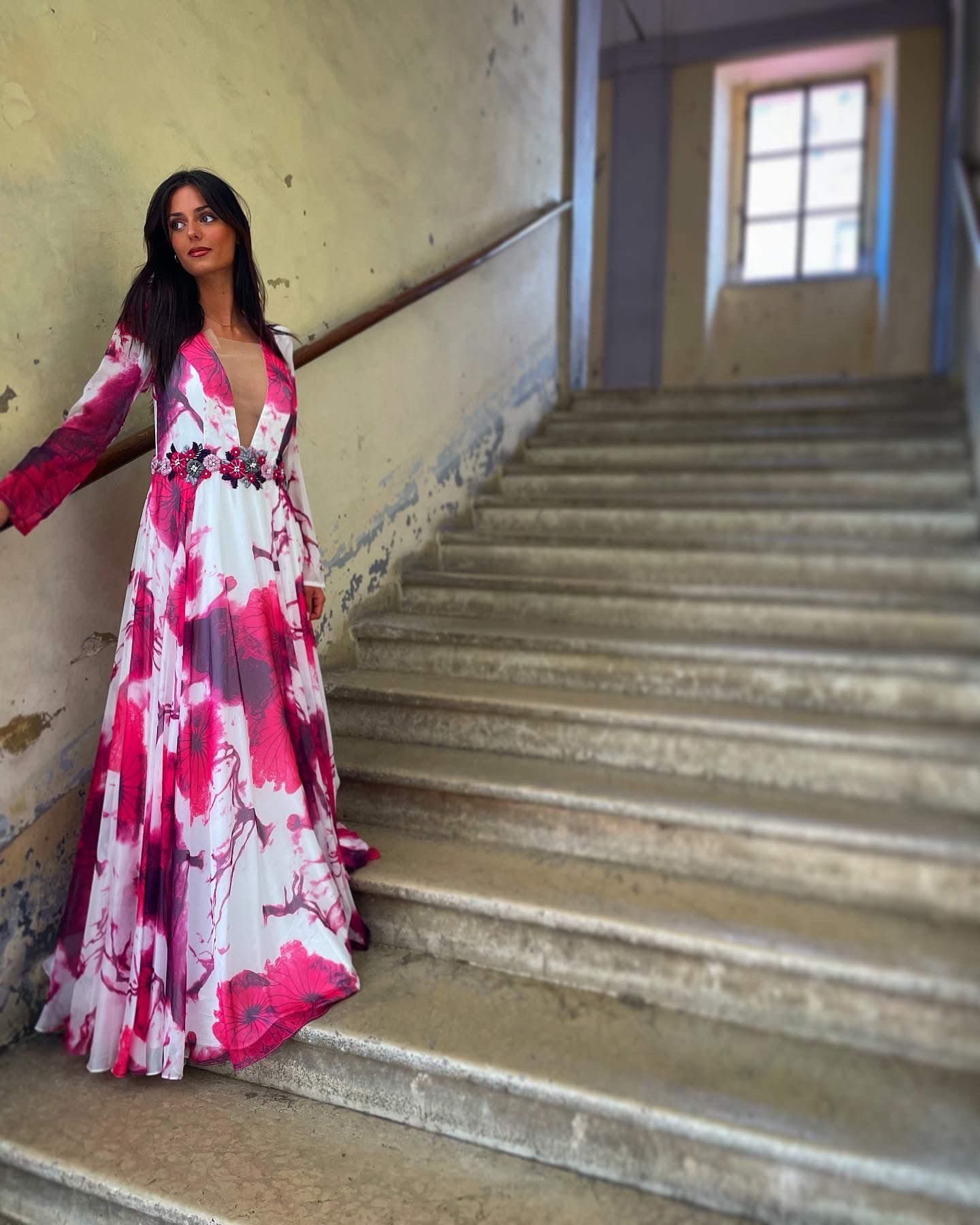 Abito Cerimonia Busca Couture Fano Roses