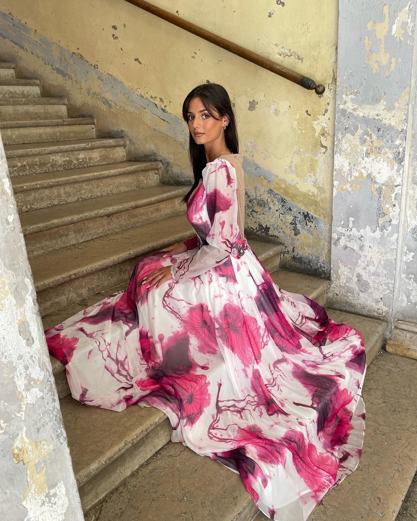 Abito Cerimonia Busca Couture Fano Roses